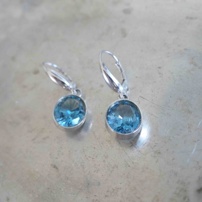 Photo of topas blue earrings