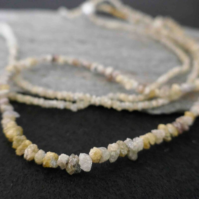 Photo of raw diamonds necklace